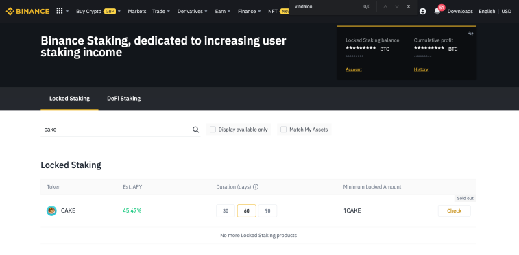 60 Day Staking