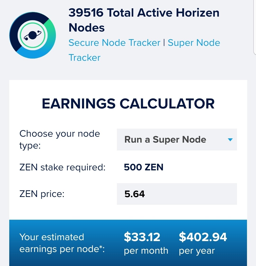 Source : HORIZEN SUPER NODE