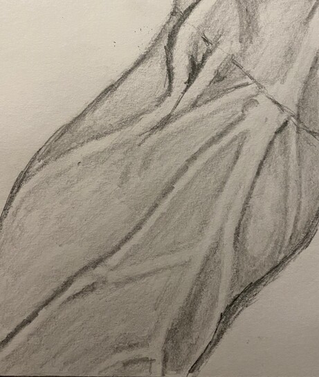 Veiny forearm study - pencil sketch
