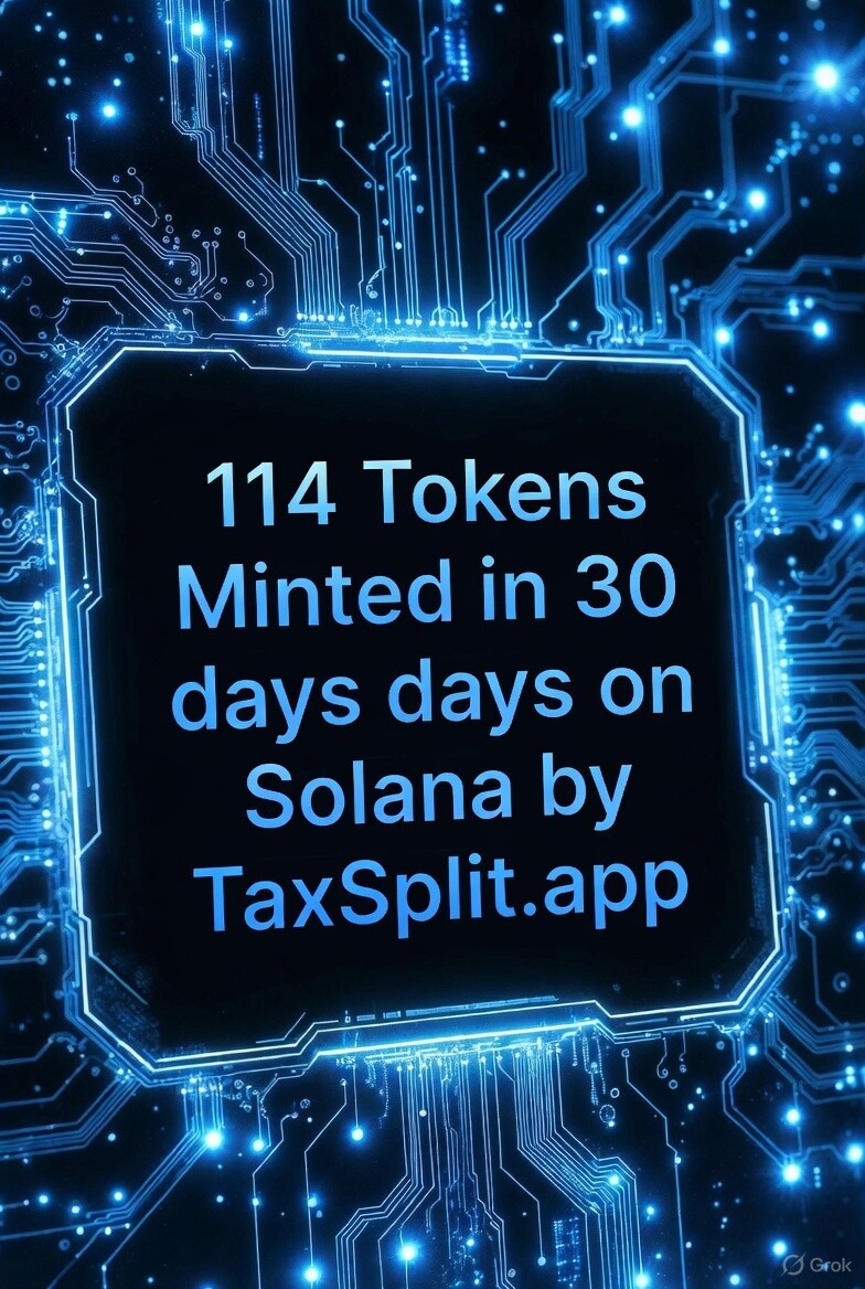 Tokens minted by the TaxSplit.app