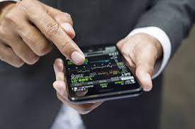 phone displaying crpto chart