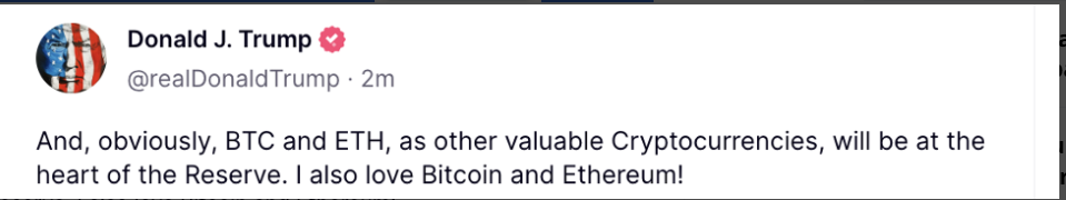 trump bitcoin btc treasury usa