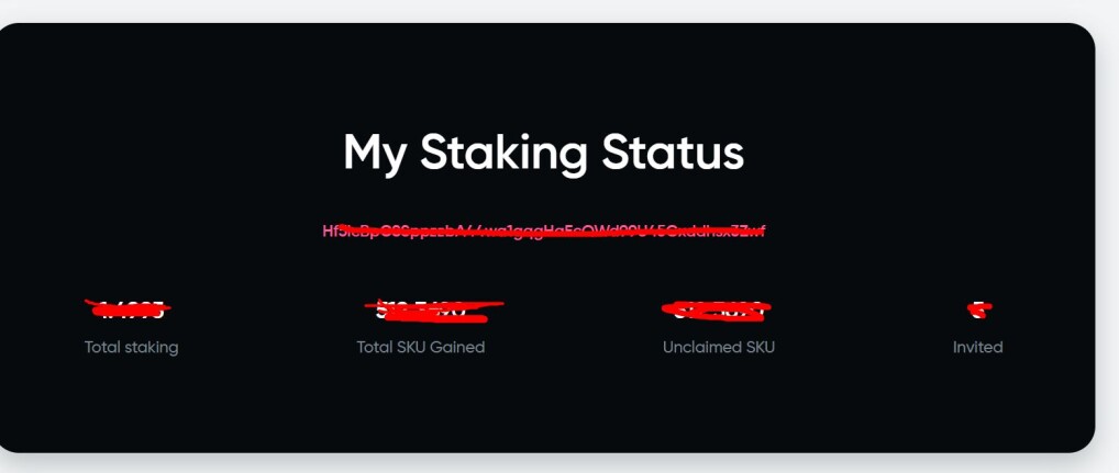 staking address