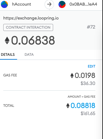 Cost for Entering L2