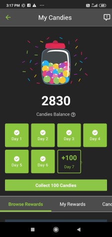 Candies on CoinGecko App