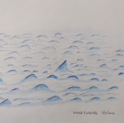 Water rippling - colored pencil exercise