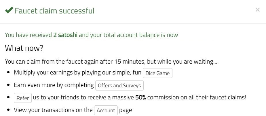 Bonus Bitcoin Claim