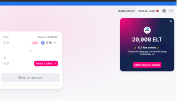 Popup of airdrop distribution