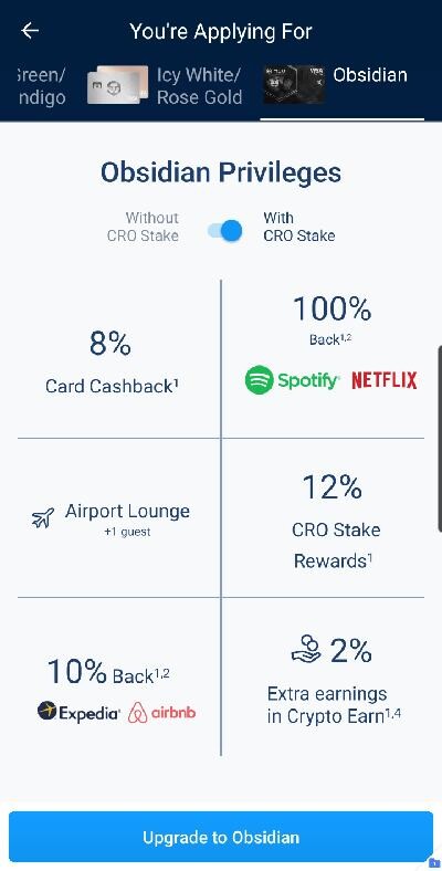 Crypto.com credit card benefits