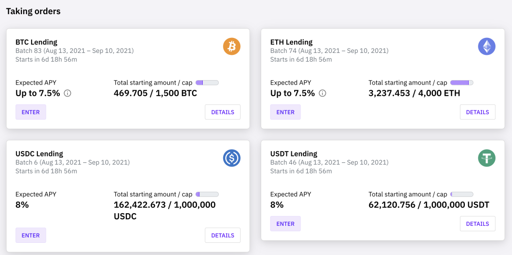 CakeDeFi lending