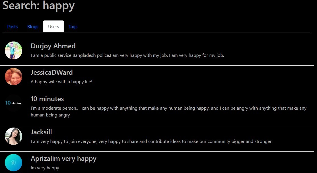 Happy community members