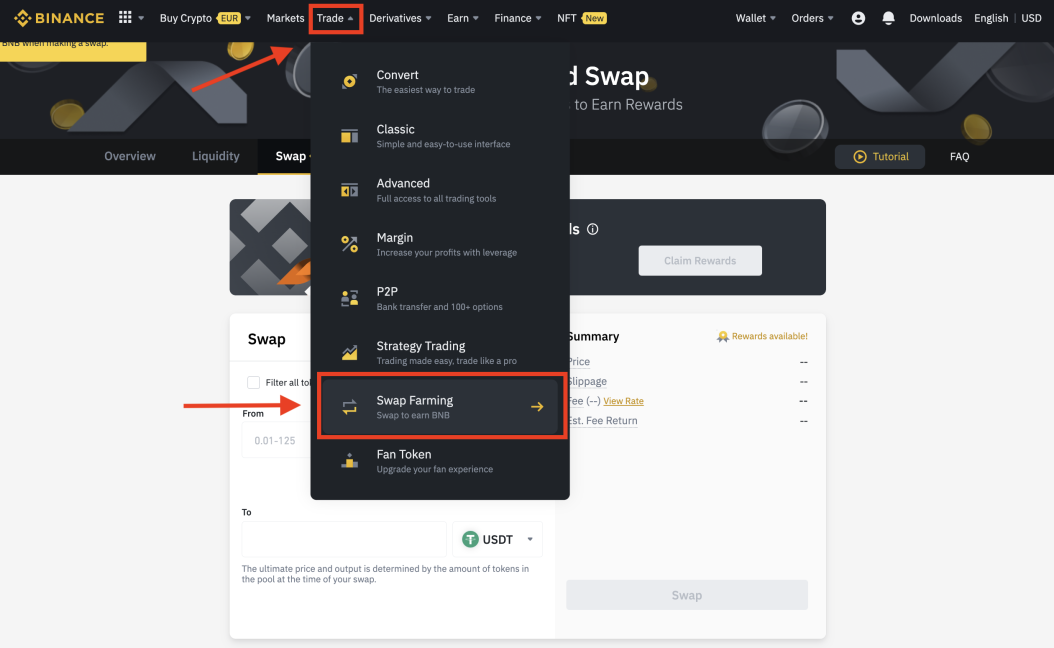How to use Binance Liquid Swap
