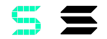 Solana old square S new parallelogram emblem logo