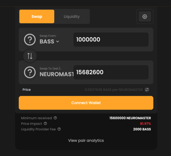 NXR Token SWAP WITH BASS