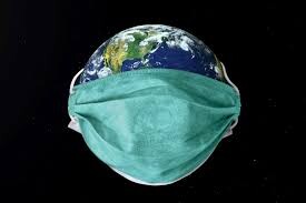 Earth with Face mask