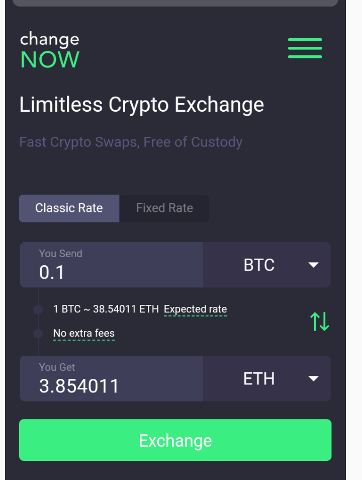 ChangeNow swap