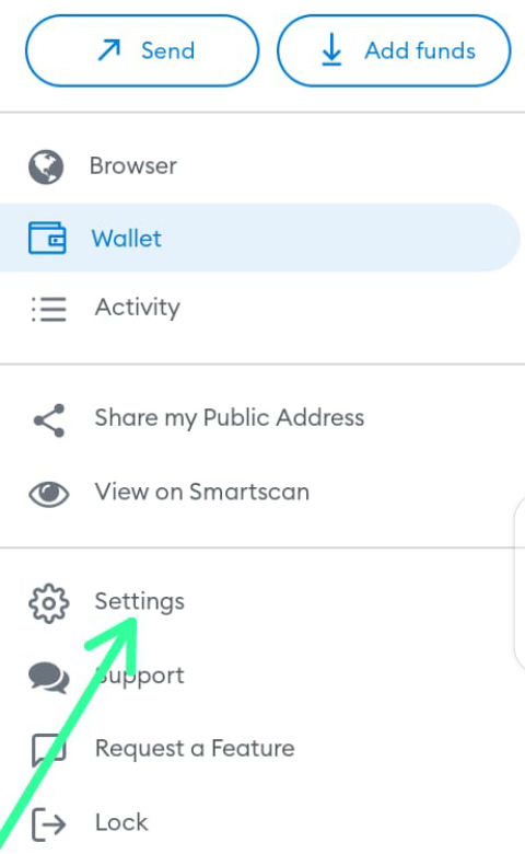 After opening the app click the