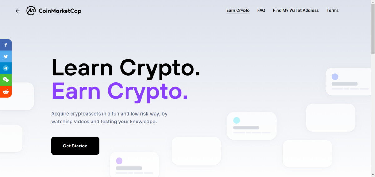 Learn Crypto, Earn Crypto in CoinmarketCap