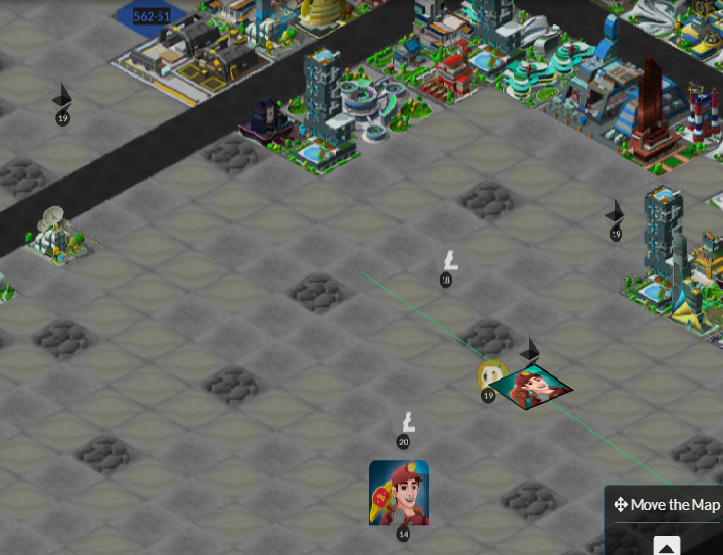 Shows the World section of this game