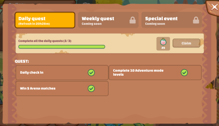 Daily quest SLP reward has been reduced