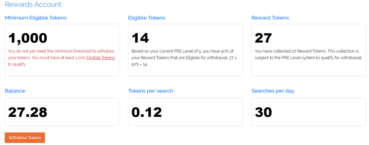 presearch dashboard