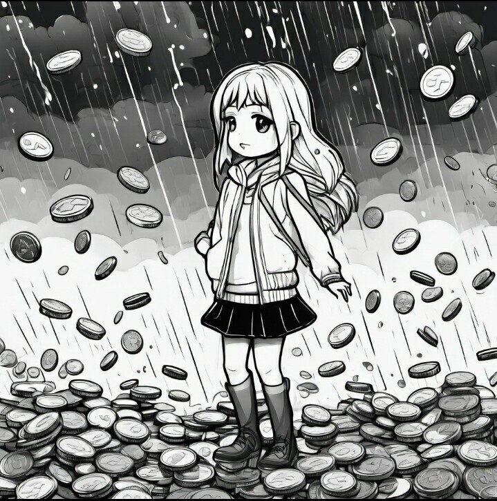 raining crypto tokens