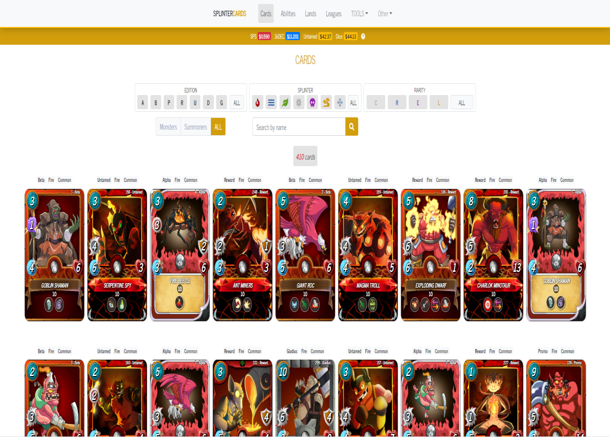 10 Website for Splinterland Player