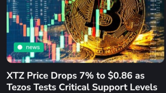 Latest news on TEZOS (XTZ) price drop