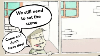 Behind the comic