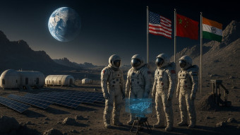 The Second Moon Race: US, China, India, and South Korea Plan Moon Bases by 2045