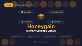 My Passive Income Journey #2 — Honeygain: Monthly Earnings Update
