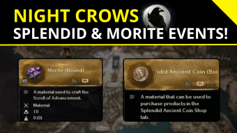 Night Crows 🌒| Morite and Splendid Coins Events!