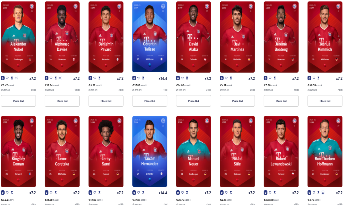 Bayern players auction