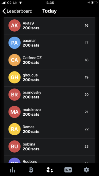 200 sats per day