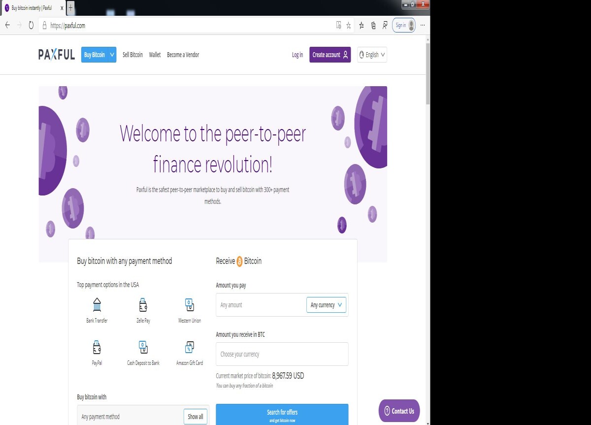 Paxful.com Landing Page
