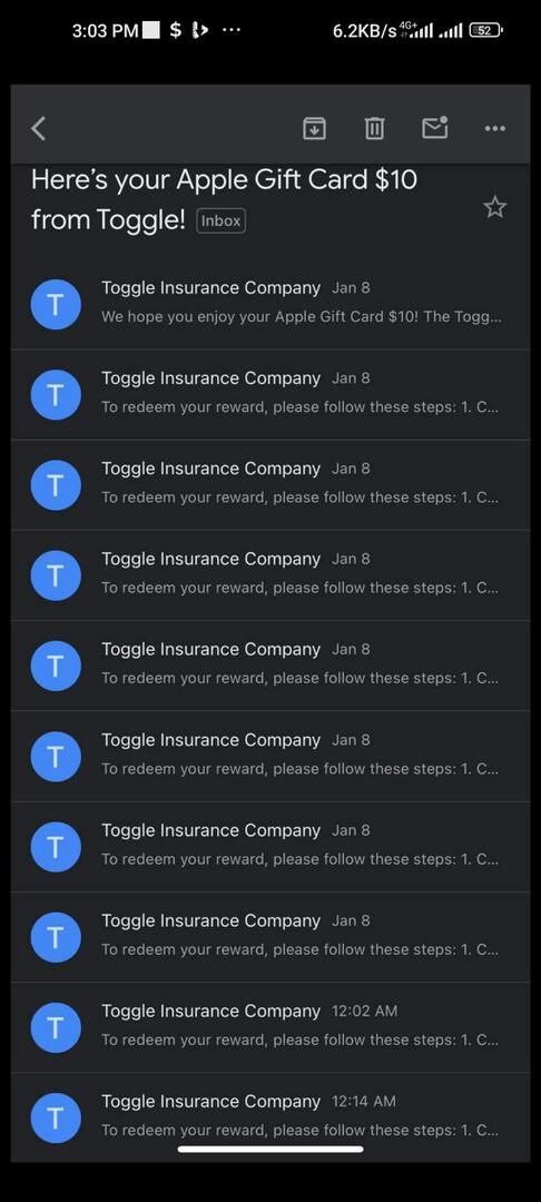 Payment received