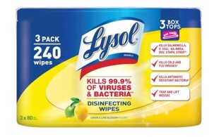 alcohol hand wipes