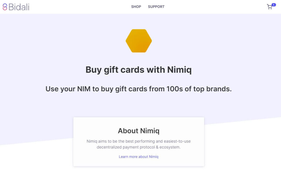 NIM gift card