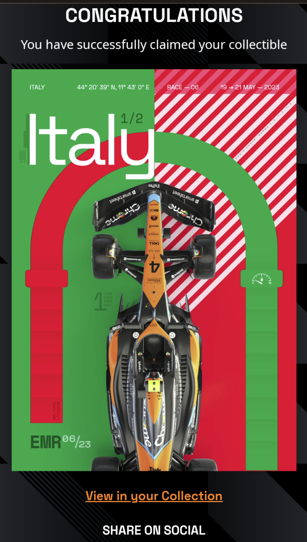 McLaren F1 &amp; Trust Wallet Free NFT Series: Italy