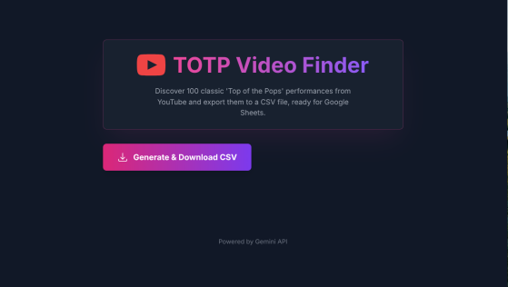 TOTP Video Finder