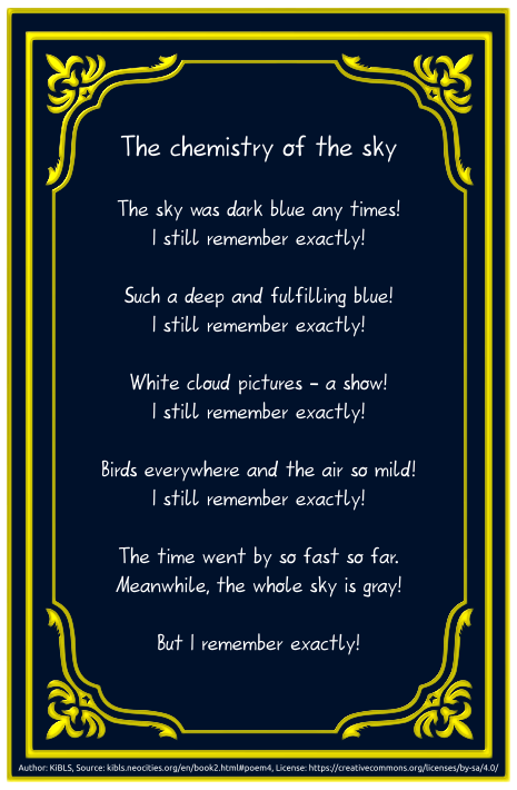 The chemistry of the sky