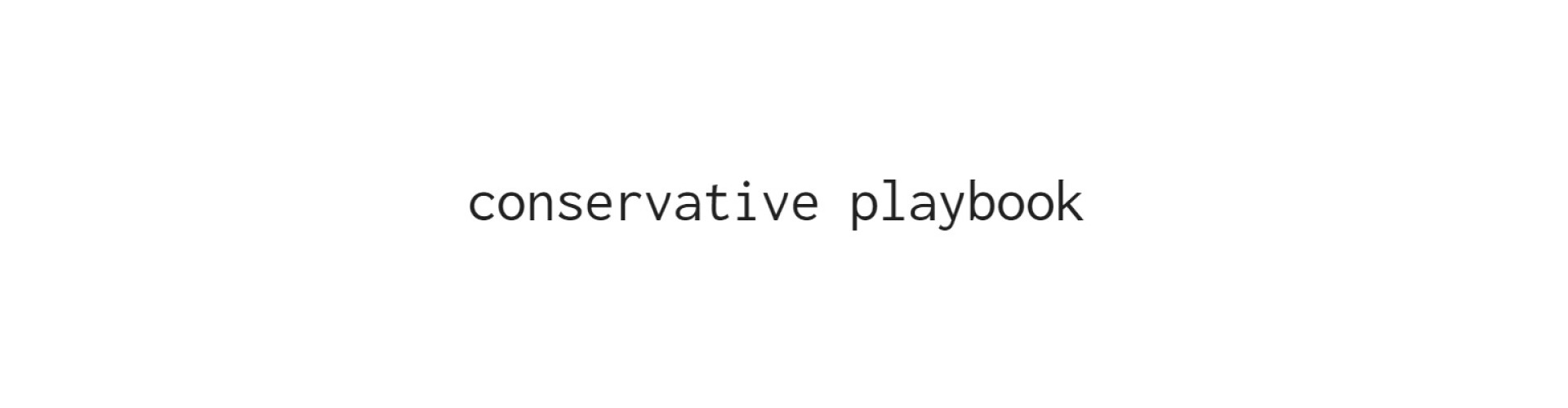 Conservative Playbook