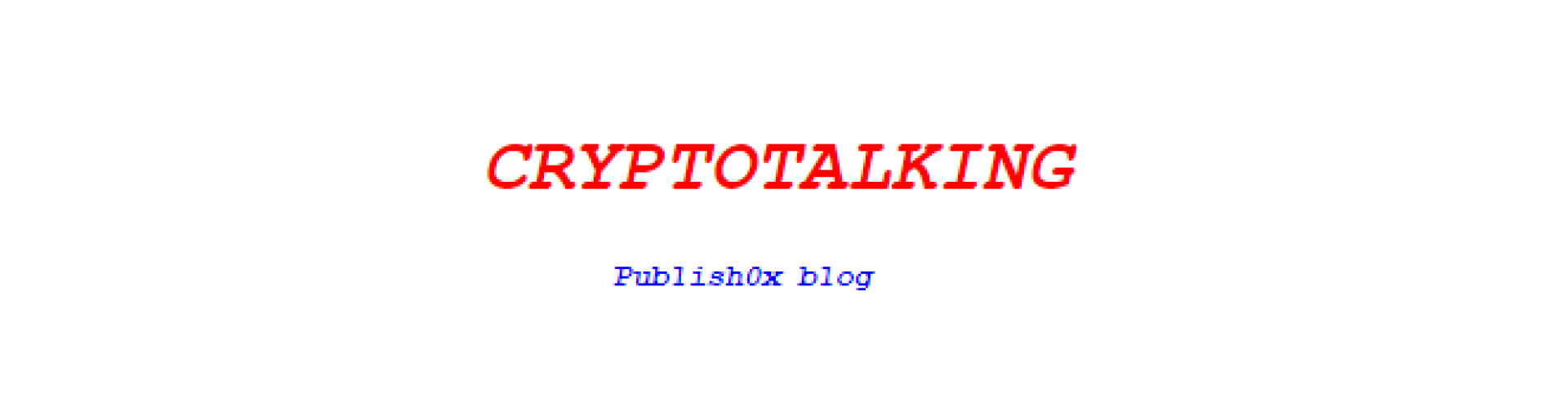 Cryptotalking