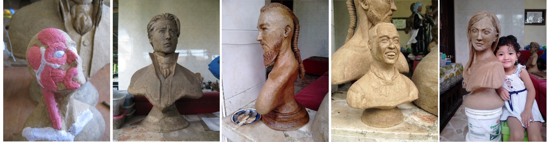 Portrait Busts - A Paper Mache Sculpture