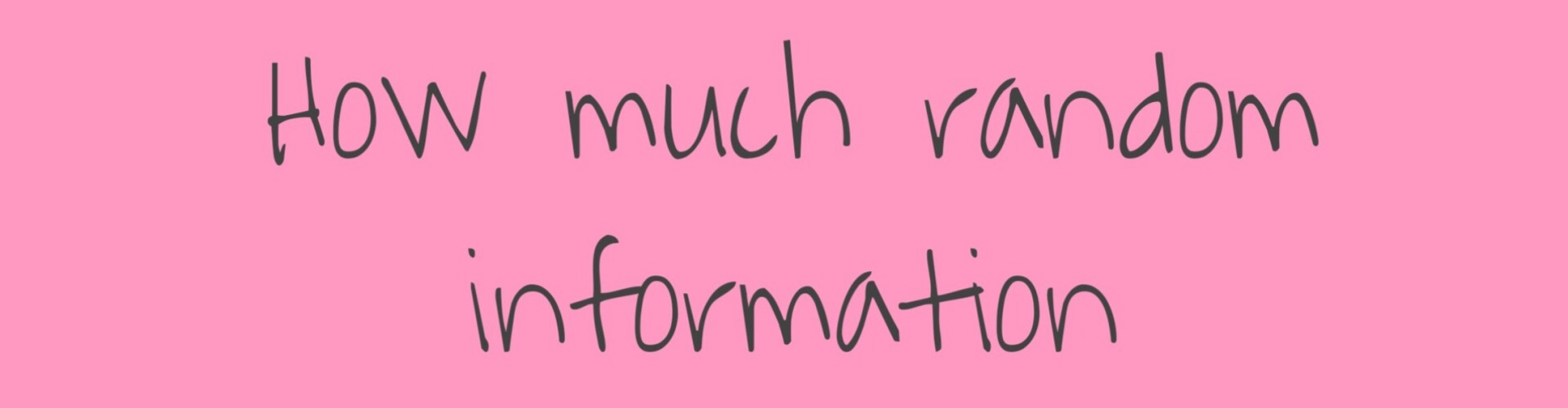 Random Information