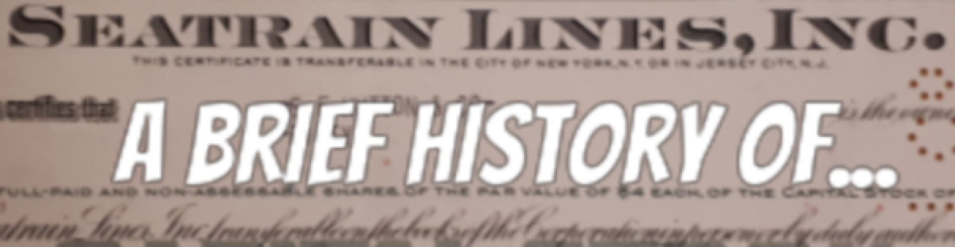 A Brief History Of...