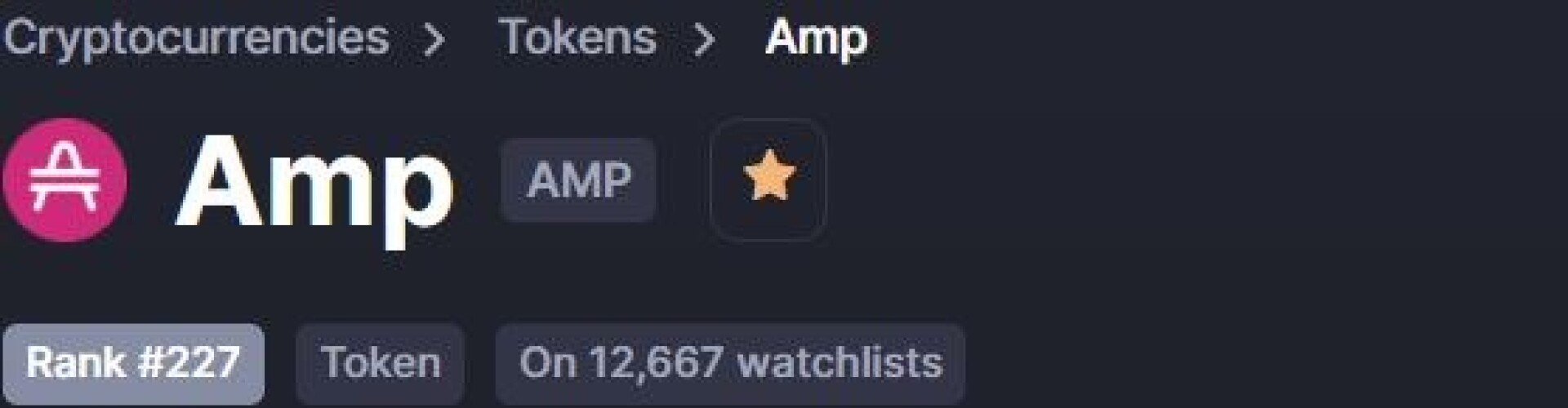 AMP My Second Favorite Token