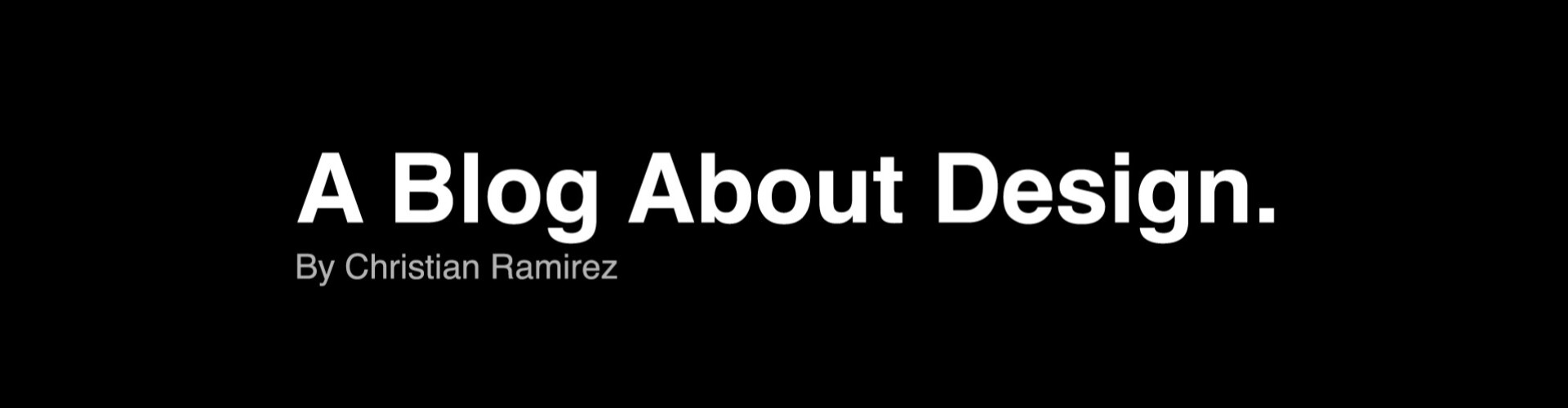 A Blog About Design
