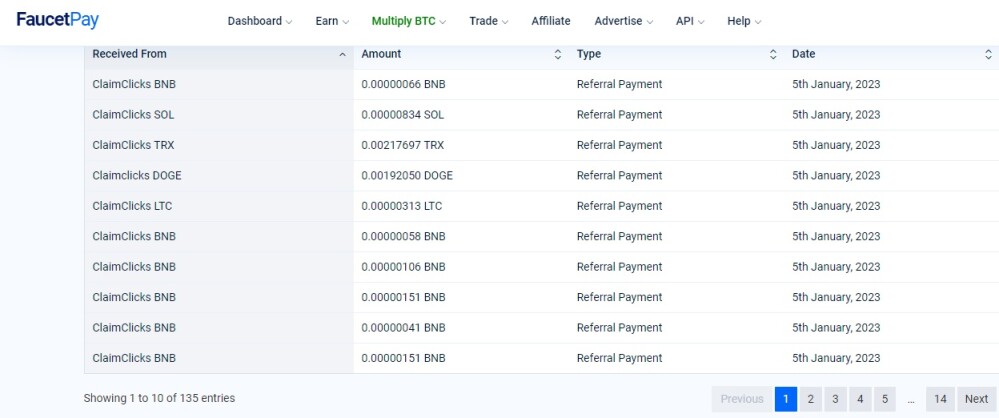 Proof of direct payments in wallet