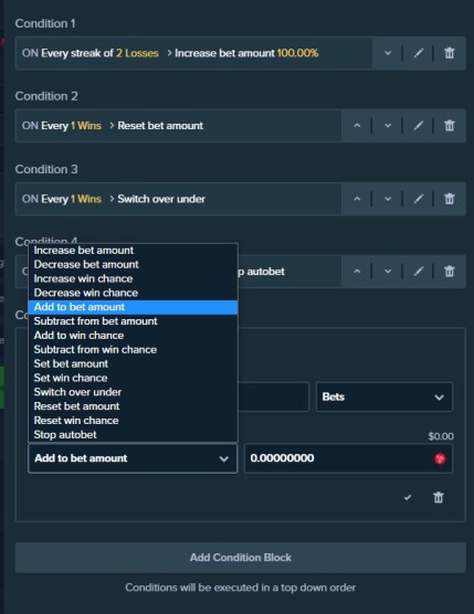 Various Stake Conditions